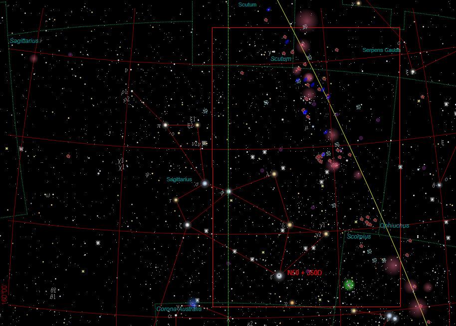 La lunghezza della posa deve essere studiata in funzione di cosa si vuole riprendere, poiché la zona di M8, specialmente se usiamo un obiettivo molto veloce, rischia di saturare in pochi minuti,