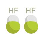 044 x 10 23 molecole di HF 1 molecola di H 2 + 1 molecola di F 2 2 molecole di HF In un processo