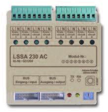 Modulo di ingresso SG 230 Modulo per l integrazione fra illuminazione d emergenza e illuminazione ordinaria. Consente il monitoraggio e l attivazione selettiva di parti dell impianto.