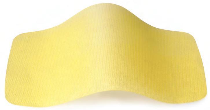 C-QUR Mesh Product Profile -Parietal Side: Polypropylene -Visceral Side: Coated Omega 3 Fatty Acids Omega 3 fatty acid (O3FA) coated polypropylene mesh designed for open and laparoscopic hernia