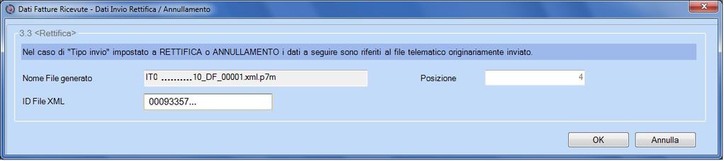 Telematico Dati Fatture La generazione del file telematico XML e l'invio telematico vero e proprio della singola fatture rettificata o annullata deve essere effettuato