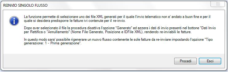 Gestione Modello Utilità Reinvio Singolo Flusso Lo SdI effettua i suoi controlli flusso per flusso, per cui in molti casi si può verificare che risulti accettato validamente il flusso delle fatture