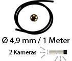 (1 m / diametro da 4,9 mm / semi rigido) RM-39-CAR-VE Specchio con impugnatura per il videoendoscopio della serie CAR-VE-N de 3,9 mm