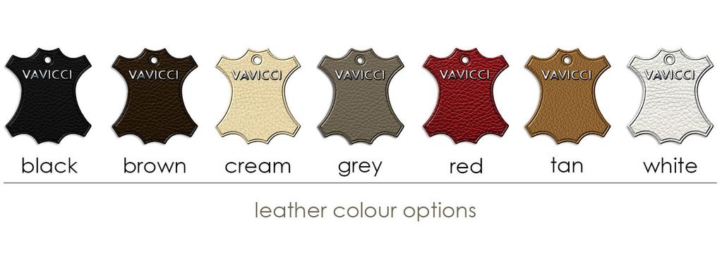 All our furniture is available in the leather colours shown below If
