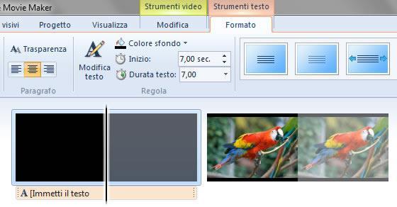 lato destro, vengono gestiti i contenuti multimediali (file video, file immagini, file audio, diapositive, ) oggetto del filmato.