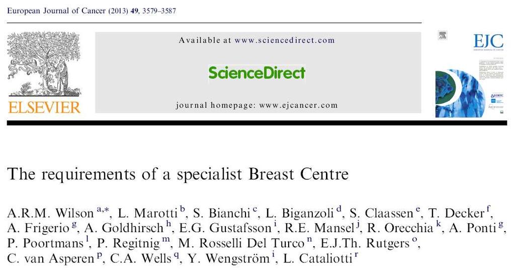 Each breast radiologist working in the Breast Centre must read a minimum of 1000