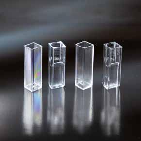 SAMPLE CUPS AND CUVETTES FOR AUTOMATED ANALYZERS TAZZINE E CUVETTE PER ANALIZZATORI AUTOMATICI CUVETTES FOR SPECTROPHOTOMETER CUVETTE PER SPETTROFOTOMETRO Macro and semi-micro disposable cuvettes for