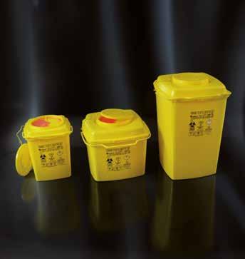 SAFETY CONTAINERS CONTENITORI PER RIFIUTI SPECIALI Three sizes square shape containers, solid and stable shape, with universal trolley handing system, vertical and horizontal.