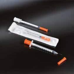 NEEDLES, SYRINGES AND ACCESSORIES AGHI, SIRINGHE ED ACCESSORI Disposable insulin syringes with fixed needle, Zero Residue.