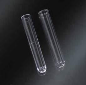 The conical bottom makes them ideal for small volumes, since the sample collects at the bottom of the tube. Provette coniche, non graduate, senza bordo.