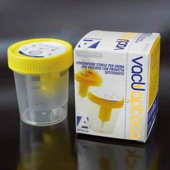 3039/SG ARTICLES FOR CHEMIST'S / PRODOTTI PER FARMACIE URIN - TEST Graduated urine containers with screw cap and self-adhesive label, sterile individually wrapped and individually cased. Vol. 150 ml.