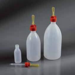 DROPPING BOTTLES - RANVIER TYPE BOTTIGLIE CON CONTAGOCCE TIPO RANVIER In polyetylene. Complete with a polyetylene tube with rubber teat. Suitable for foodstuff. In polietilene.