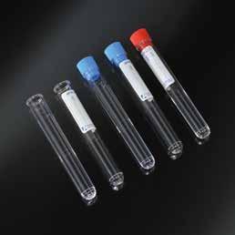 8 ML CYLINDRICAL TEST TUBES PROVETTE CILINDRICHE DA 8 ML Graduate, con bordo. Vol. 8 ml. Ø 16 x 75 mm.