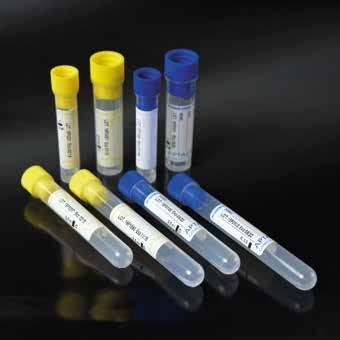 Yellow / Giallo 1:9 1 ml 2505/1/B Ø 12 x 56 mm Blue / Blu 1:9 1 ml 0.25 ML SODIUM CITRATE FOR COAGULATION SODIO CITRATO 0,25 ML PER COAGULAZIONE 0.25 ml Trisodium Citrate (3.