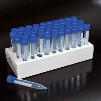 15 ML CENTRIFUGE TUBES PROVETTE PER CENTRIFUGA DA 15 ML In polypropylene, sterile, DNase e RNase free, non-pyrogenic certified, non-cytotoxic, particularly suitable to study and research.