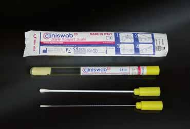 TIP/PUNTALE SHAFT/ASTA 307/SG Rayon / Viscosa Plastic / Plastica 307/AL/SG Rayon / Viscosa Aluminium / Alluminio MICROBIOLOGY PRODUCTS / PRODOTTI PER MICROBIOLOGIA CARY BLAIR Sterile swabs with Cary