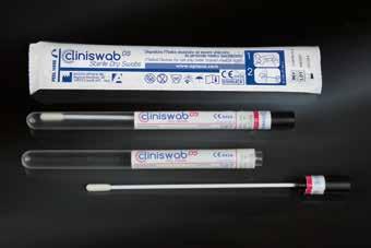 FOAM DRY SWABS IN Ø12150 MM TEST TUBES Sterile polyurethane foam swabs, plastic stick with break-point 80mm, in polypropylene test tube Ø 12 x 150 mm, with label. Available with standard or fine tip.