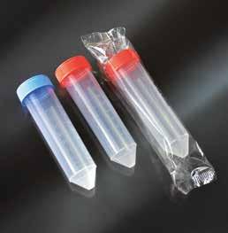 TEST TUBES WITH SCREW CAP PROVETTE CON TAPPO A VITE Polypropylene test tubes, graduated, with screw cap which guarantees a perfect leakproof.