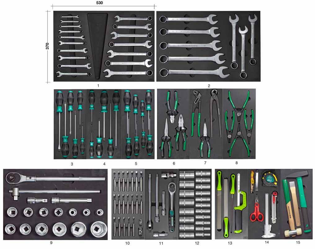 Kit Cargo 7 cassetti 151 utensili Kit utensili per nuovi carrelli Meccanocar