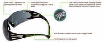 OCCHIALI 3M SECUREFIT 400 La Serie 3M SF400 è un'ampliamento della già affermata gamma di occhiali protettivi 3M SecureFit.