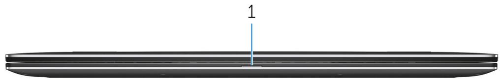 2 Viste Parte anteriore 1 Indicatore di stato della batteria Indica lo stato di carica della batteria. Ambra fisso: la carica della batteria è bassa.