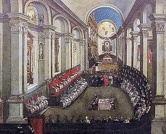 Primo periodo: 1545-1547 Congregazione generale del Concilio nella chiesa di S.