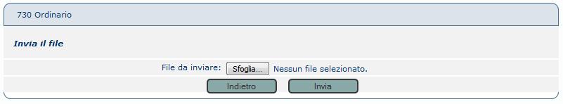 Cliccare su 730 Ordinario.