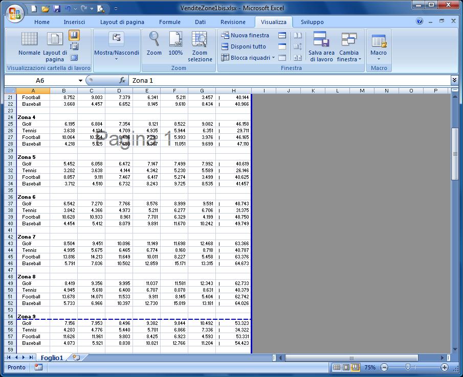 Excel 2007 VERSIONE PERSONALE 1. Posizionare il punto d'inserimento nella pagina di cui si desidera visualizzare l'anteprima di stampa. 2. Fare clic sul pulsante Microsoft Office e puntare il comando Stampa.
