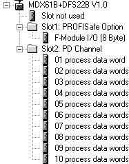 Progettazione e messa in servizio Progettazione del controllore PROFINET IO 7 Trascinare la voce "MDX61B+DFS22B" [2] con il mouse sul sistema PROFINET IO ed assegnare il nome di stazione PROFINET.