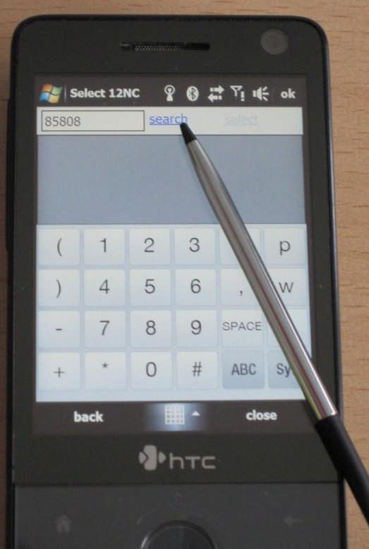 Programmazione schede controllo con esam PDA Inserire il 12 NC del