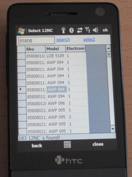 Programmiazione schede controllo con esam PDA Selezionare il modello sul