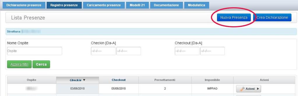 2.2 Modalità tramite Registro Presenze Questa modalità consente di registrare le presenze, restituendo alla fine del periodo l'elaborazione automatica della dichiarazione.