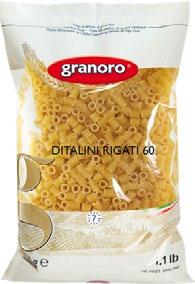 PASTA GRANORO Formati classici - pacchi da 500 gr - 24 pezzi 21.05.041 Gomiti n 41 21.05.059 Ditali rigati n 59 21.05.060 Ditalini rigati n 60 21.