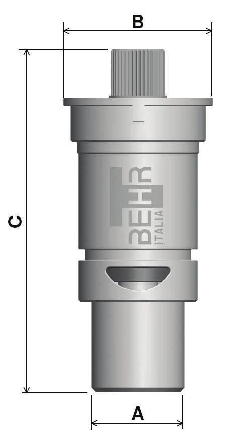 Dimensioni d ingombro inserto miscelatore termostatico Serie