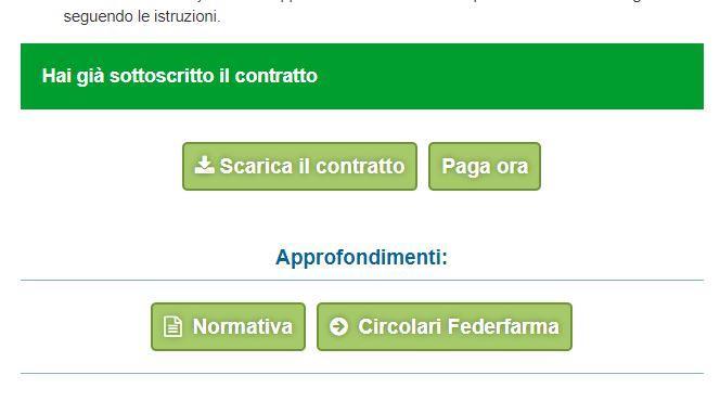 6. Dopo aver cliccato Conferma e sottoscrivi il contratto, si ritornerà alla pagina introduttiva dove sarà possibile scaricare una copia del contratto cliccando su Scarica il contratto 7.