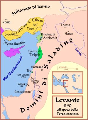 La Crociata (1189-1192) Guido viene mandato a Damasco dove viene riscattato dal