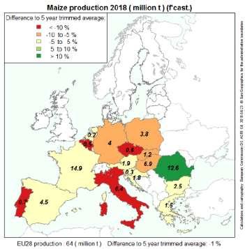 European Commission, EU Cereals Market, 24 aprile 2018), nella