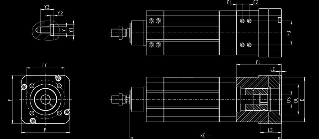 > Cilindri elettromeccanici Serie 6E C_Electrics > 208 Kit per connessione assiale Mod.