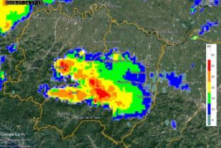 Analisi dell evoluzione alla mesoscala sull Emilia-Romagna Alle 16:00 UTC si osserva l