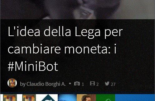 la Lega parla di moneta