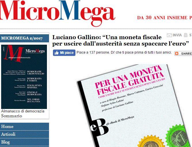 la Moneta Fiscale è nel libro del 2015 con