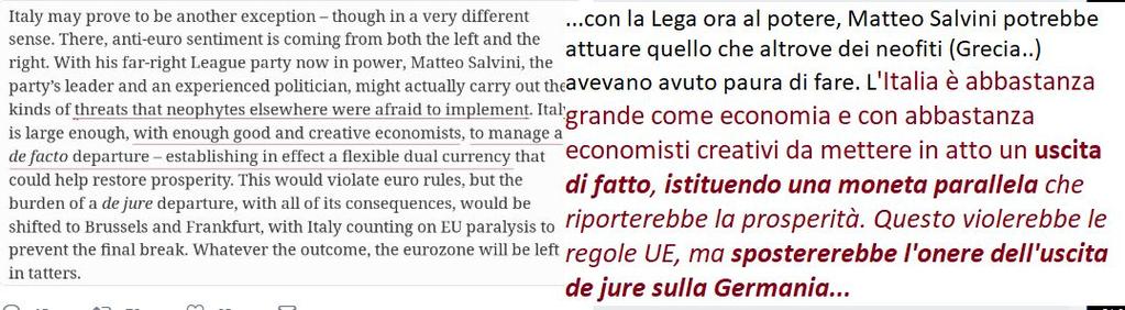 anche Joe Stiglitz concorda: l Italia è abbastanza grande come economia.