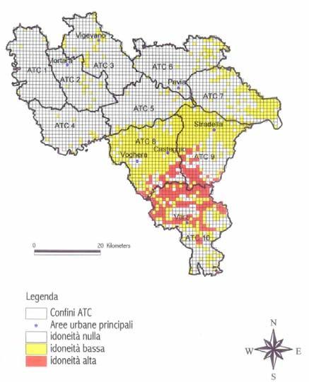 Idoneità della provincia di Pavia