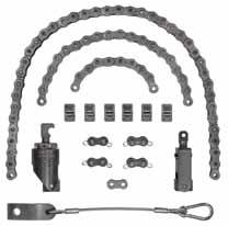 Catena di fissaggio Nr. 6540 Catena di fissaggio Il gancio e il cricchetto di regolazione sono realizzati in acciaio da bonifica. Catene in acciaio da bonifica. Il dado di fissaggio per cave a T n.