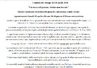 Redazione del comunicato stampa per pubblicizzare la mostra