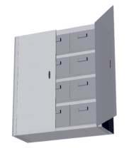 caselle Cupboard for screws storage with 40 bins ARMADI 120/P cm 90x30x200h Armadio con 24 cassetti grandi Cupboard with 24 big drawers Dimensioni cassetti / Drawers size Cassetto grande: cm