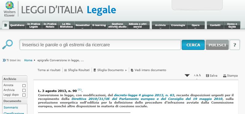 ufficiale di Leggi d Italia Legale.