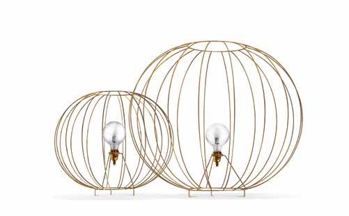 60 90 Pendant lamp curved steel rod, gold