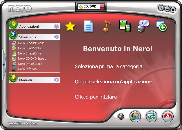 Avvio del programma 3 Avvio del programma 3.1 Avvio di Nero DriveSpeed tramite Nero StartSmart Procedere come segue per avviare Nero DriveSpeed tramite Nero StartSmart: 1.