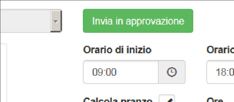 Cliccando sul pulsante Invia in approvazione l utente consente al supervisore di visualizzare il riepilogo dei dati inseriti dall utente e di procedere all approvazione del timesheet dell utente.